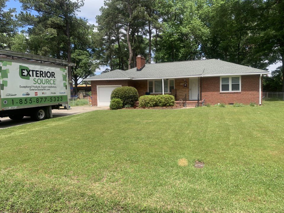 Chesapeake, VA - Installed new LeafGuard gutters. Chesapeake, VA - Installed new LeafGuard gutters.