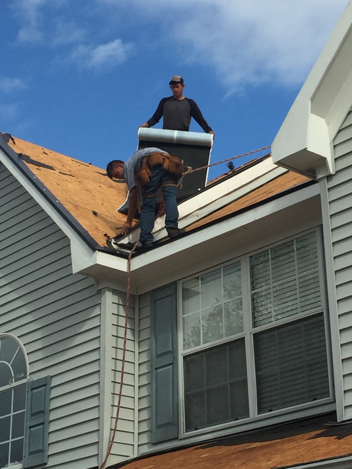 Suffolk, VA - Installing a new GAF roofing system. Suffolk, VA - Installing a new GAF roofing system.