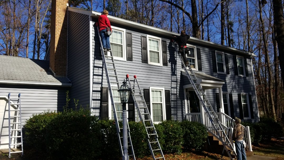 Henrico, VA - New Certainteed vinyl siding and new Leafguard gutter system Henrico, VA - New Certainteed vinyl siding and new Leafguard gutter system
