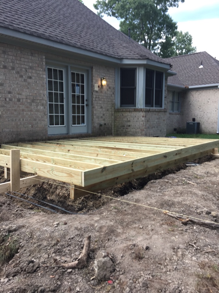 Chesapeake, VA - Day 2 of our Sunroom project - the foundation Chesapeake, VA - Day 2 of our Sunroom project - the foundation