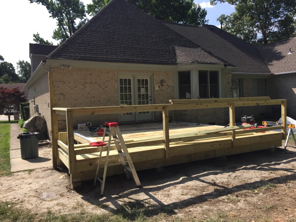 Chesapeake, VA - Day 1 sunroom installation Chesapeake, VA - Day 1 sunroom installation