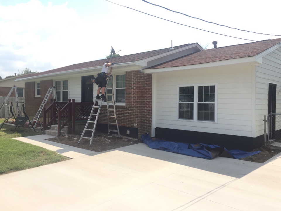 Portsmouth, VA - Adding new LeafGuard gutters, with new ProVia doors, Joyce Windows and LP SmartSide siding. Portsmouth, VA - Adding new LeafGuard gutters, with new ProVia doors, Joyce Windows and LP SmartSide siding.