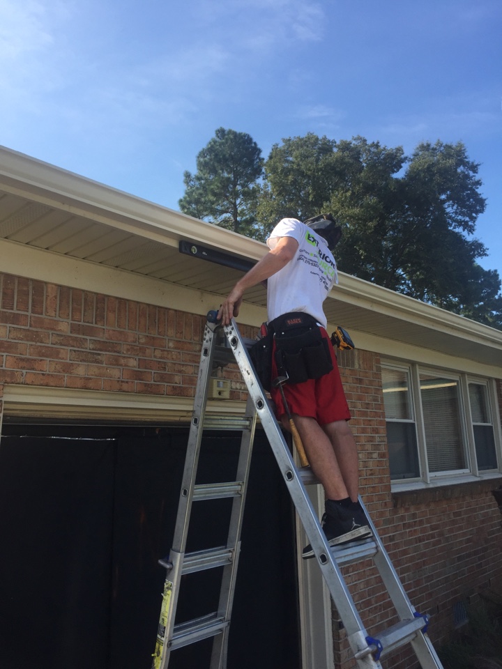 Chesapeake, VA - Installing 5” K-Style gutters. Chesapeake, VA - Installing 5” K-Style gutters.