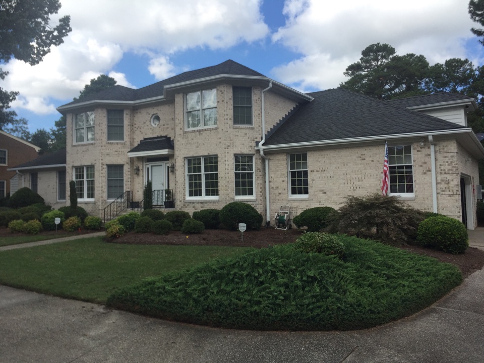 Virginia Beach, VA - LeafGuard gutter system complete on this home. Ready for the leaves to start falling Virginia Beach, VA - LeafGuard gutter system complete on this home. Ready for the leaves to start falling