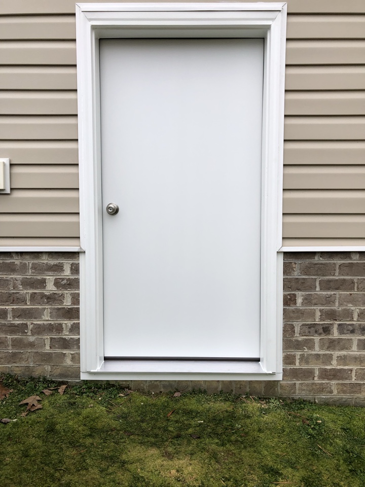 Chester, VA - Custom ProVia door to access elevated crawl space Chester, VA - Custom ProVia door to access elevated crawl space