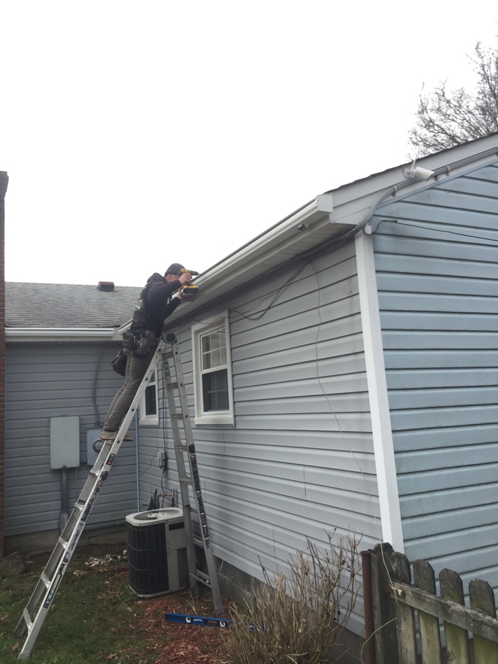 Chesapeake, VA - Installing new LeafGuard gutters. Chesapeake, VA - Installing new LeafGuard gutters.