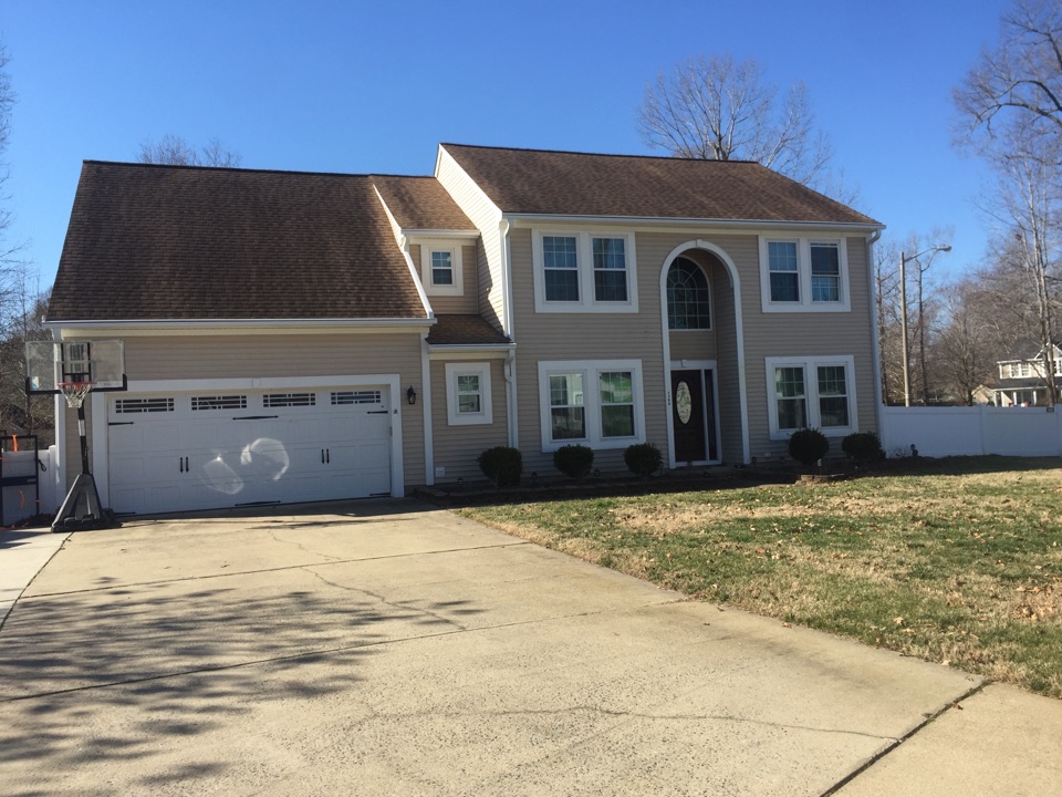 Chesapeake, VA - New LeafGuard gutter installation complete. Chesapeake, VA - New LeafGuard gutter installation complete.