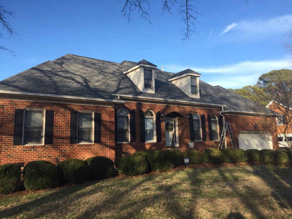 Portsmouth, VA - Installed the new LeafGuard gutter system. Portsmouth, VA - Installed the new LeafGuard gutter system.