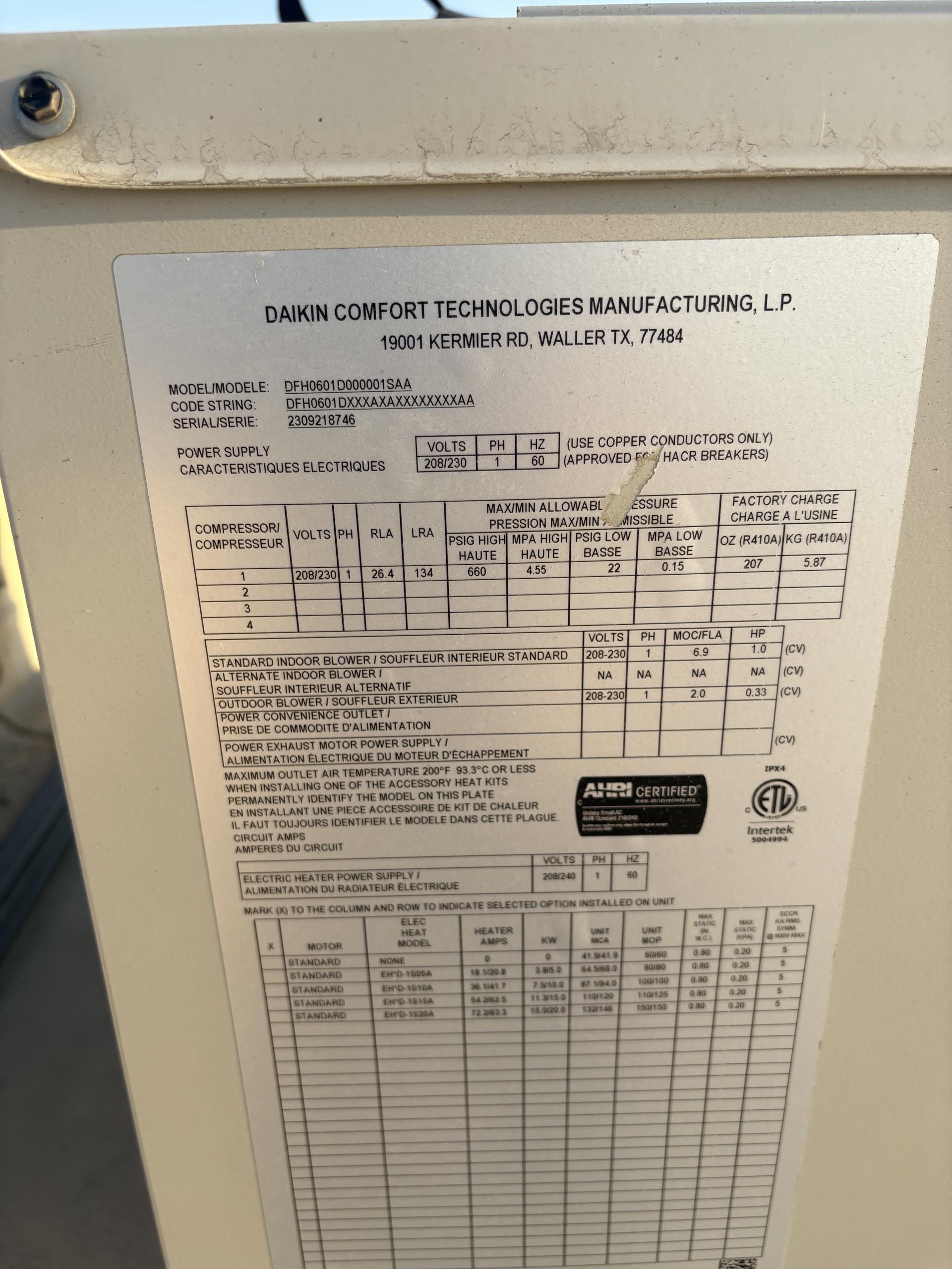 I am a skilled professional that works for a Sheldon's Heating & Air Conditioning company. I received a call from a customer who reported that the indoor motor was running, but the unit was not cooling. I arrived at the customer's home and used a scissor lift to access the roof. Once on the roof, I performed a diagnostic and found that the contact relay was burnt and not closing. I bypassed the contact to see if the motor would come on, and it did. However, I noticed that another contact relay was also getting stuck. The customer approved to replace both of them. I removed the old contacts and installed the new ones, making sure they were securely wired. I had the customer turn on the unit from the thermostat and check its operation. The unit was working at this time.