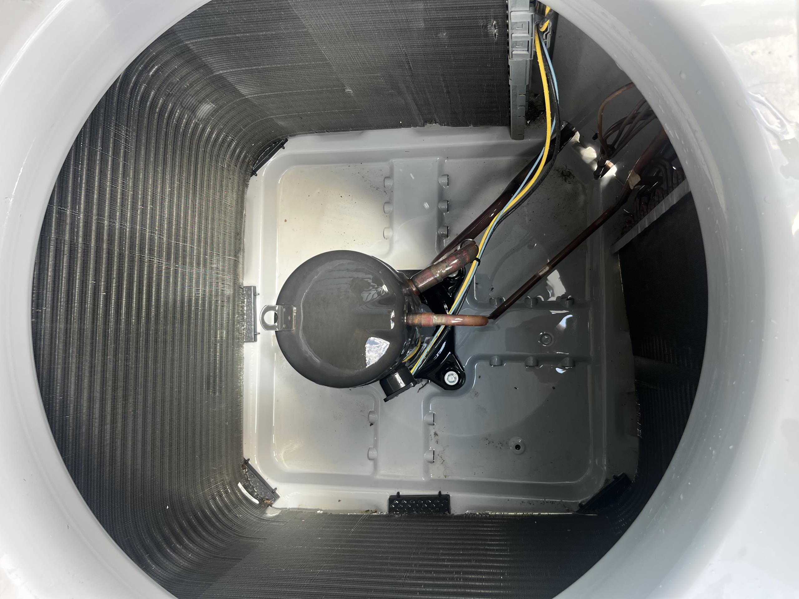 Upon arrival, I cycled the cooling at the thermostat and discovered that the compressor was unresponsive due to a faulty starter. I replaced the starter with a new OEM starter and installed a start relay to drop the amperage on start-up. I performed amp draws on all motors, washed the condenser coil, and verified that there was a clean filter in place. I recorded temperature splits and the customer signed up for bi-annual maintenance to keep the system functioning at optimum efficiency. The system is functioning properly at this time.