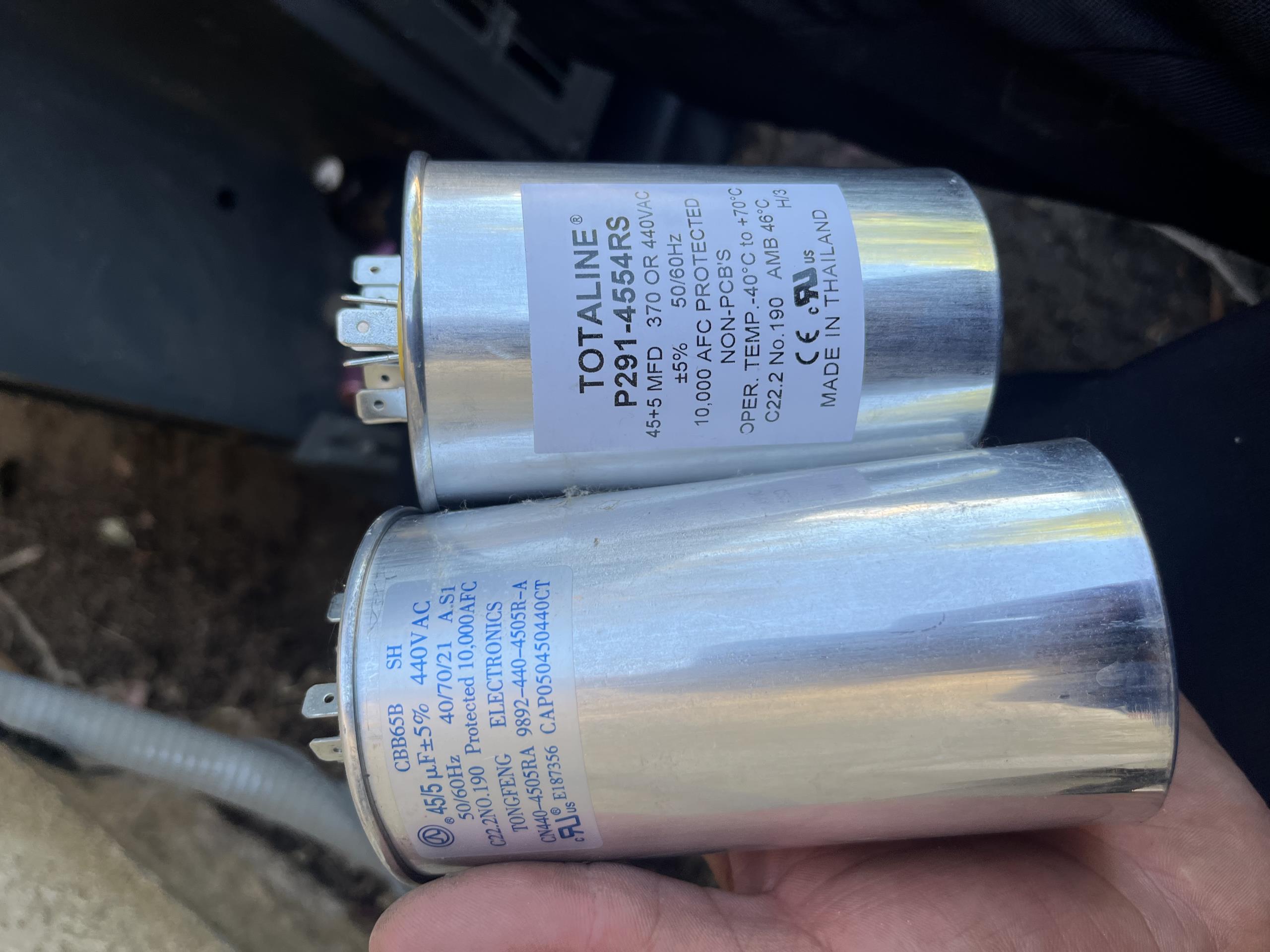I was called to a home to check on a cooling system that was not cooling. I arrived and found that the thermostat was cycling on and off, and the air conditioner was not producing any cool air. I checked the air filter and found that it was dirty, so I replaced it. I also checked the drain line and found that it was flowing properly. I checked the safety floats and found that they were working properly. I then washed the condenser coil and tested the starting components. I found that the compressor/fan motor starter was out of tolerance and was replaced. I also performed amp draws on all motors and tightened all electrical connections. After completing these steps, the system was functioning properly.