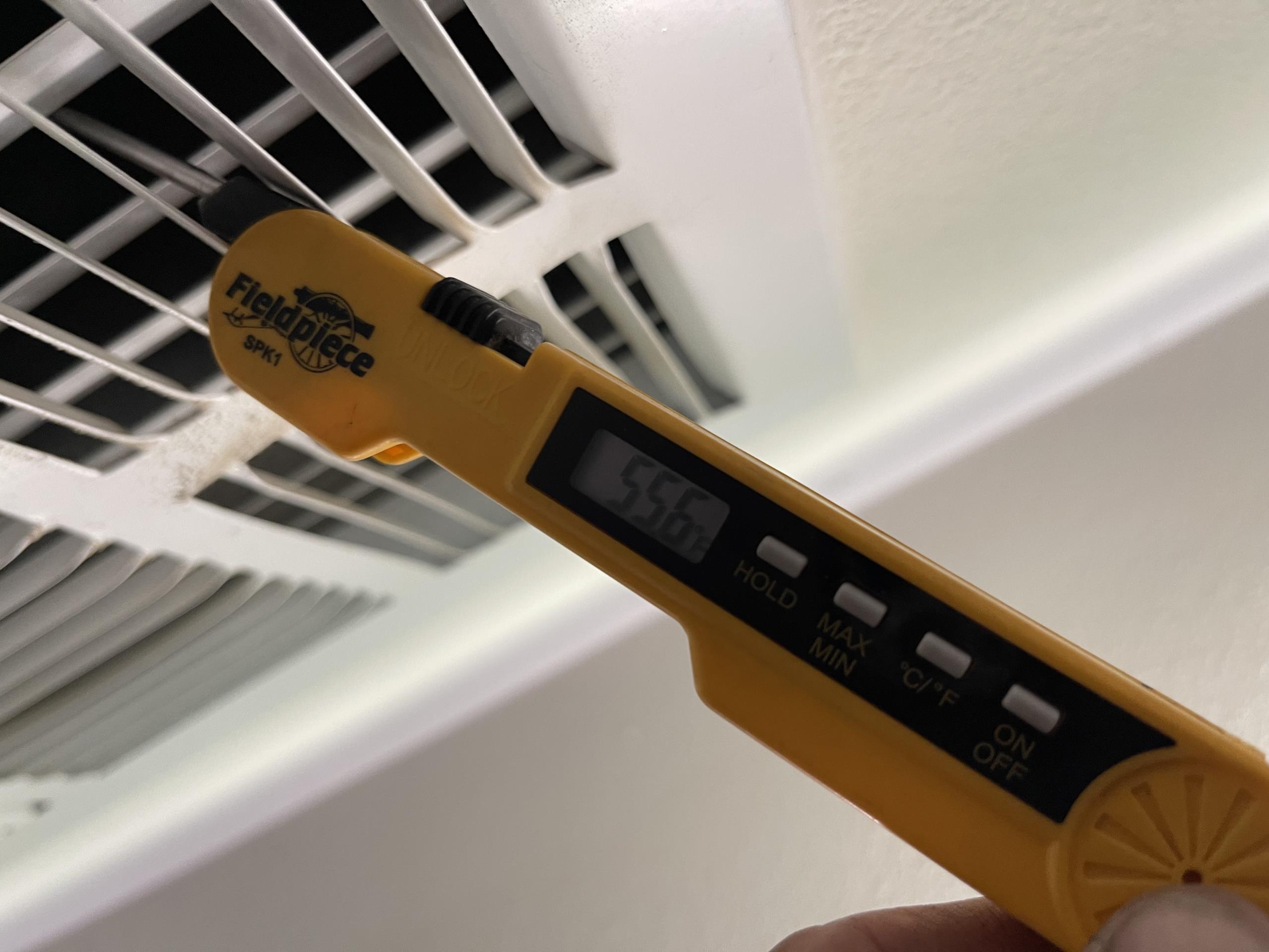 I was a home service technician who completed repairs on a cooling unit. I calibrated the thermostat and cycled the unit, which resulted in a good 18° temperature split. I also washed out the condenser coil.