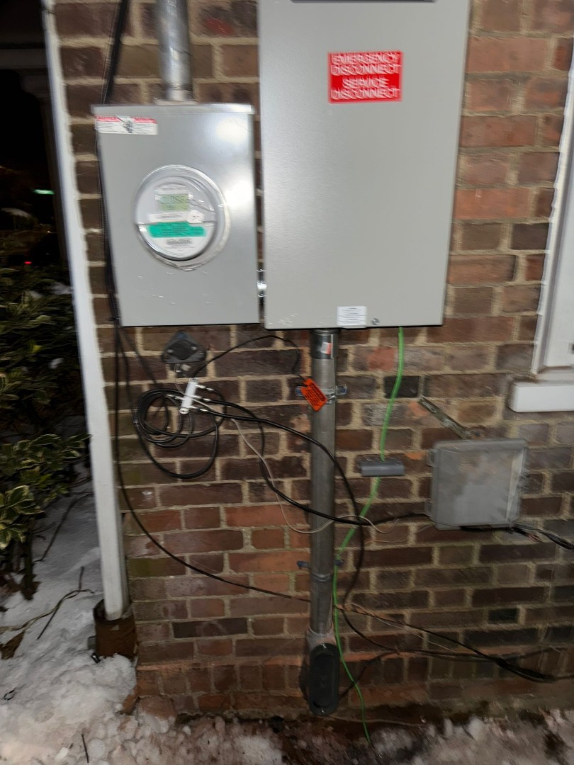 Service upgrade from 100 amps to 200 amps and a new Generac 200 amp automatic transfer switch installed with a new 24kw Generac Home Standby Generator.  Never feel Powerless again!  Installed in Woodbridge NJ
