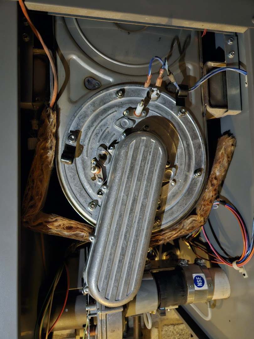 Replaced inducer motor and performed maintenance on a Lochivar Knight floor mount high efficiency boiler!
