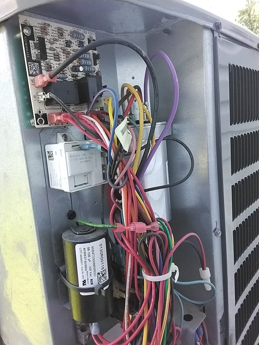 I conducted a comprehensive AC rejuvenation on a Goodman system, thoroughly inspecting all indoor and outdoor components. Although the system is operational, efficiency is suboptimal. The air movement components require additional focus, and I recommend a thorough cleaning to enhance performance. The current air filter is impeding airflow, which I addressed in my recommendations. Additionally, the outdoor condensing unit's voltage enhancement system is below the manufacturer's specifications. I informed the customer of these findings and presented options based on our review.