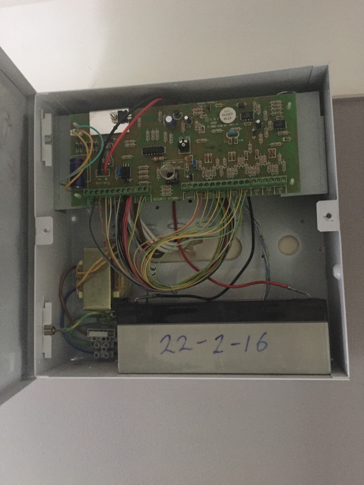 Service to 15 year old wired Securit 800L alarm system in Wyre Piddle near Pershore