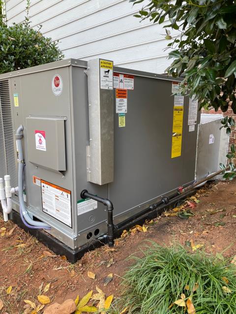 Rheem Package unit Installation, New Package unit 