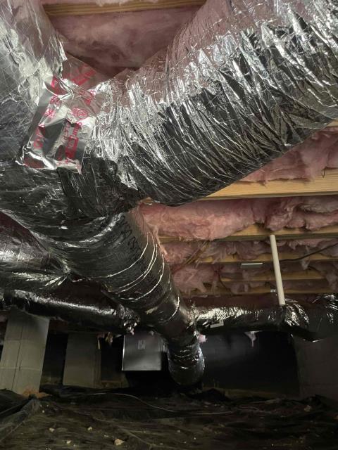 We completed a crawl space ductwork replacement to improve the home's airflow and overall HVAC performance. Although the HVAC equipment is only about four years old, the existing return air setup was limiting efficiency. We installed a new return drop box to connect and utilize an existing 14x25 wall return that was previously unused, giving the system a much better return air path. This upgrade helps improve air circulation, system efficiency, and comfort throughout the home while making better use of the existing duct system. Another quality HVAC ductwork improvement completed by GSM Services.