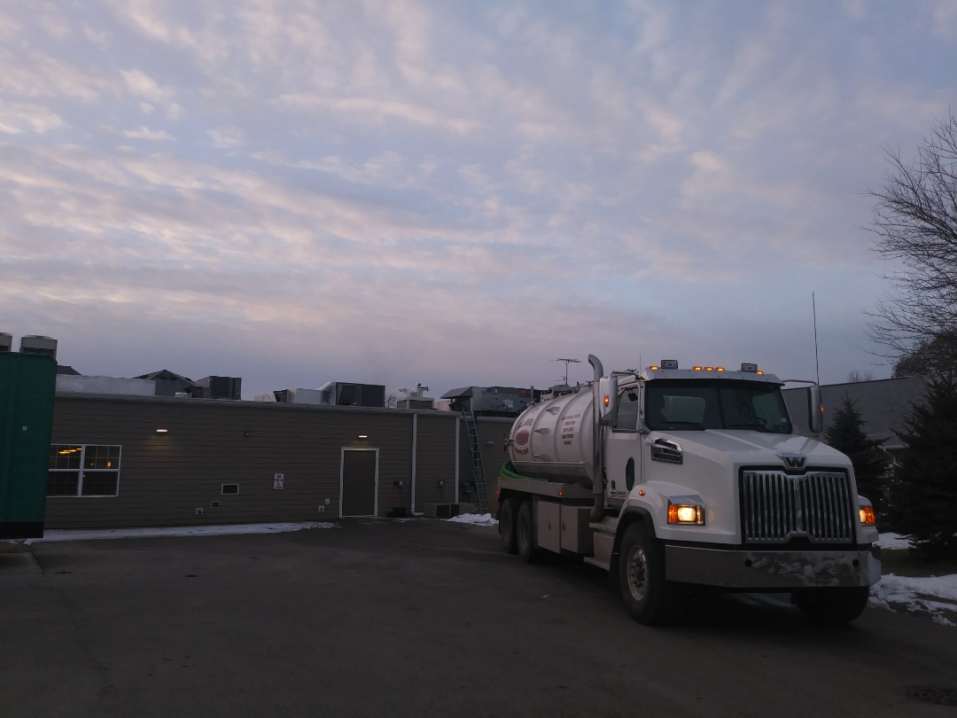 Pump and clean inside grease trap