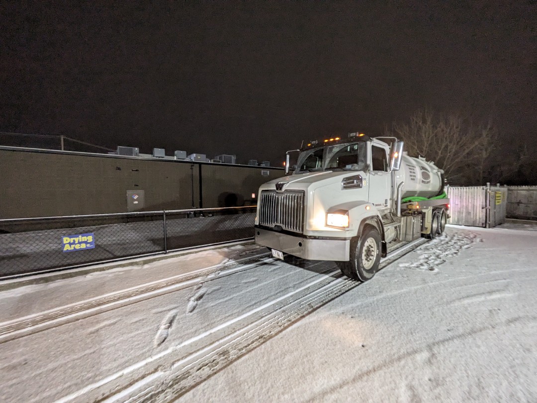 pump and clean outside grease trap 