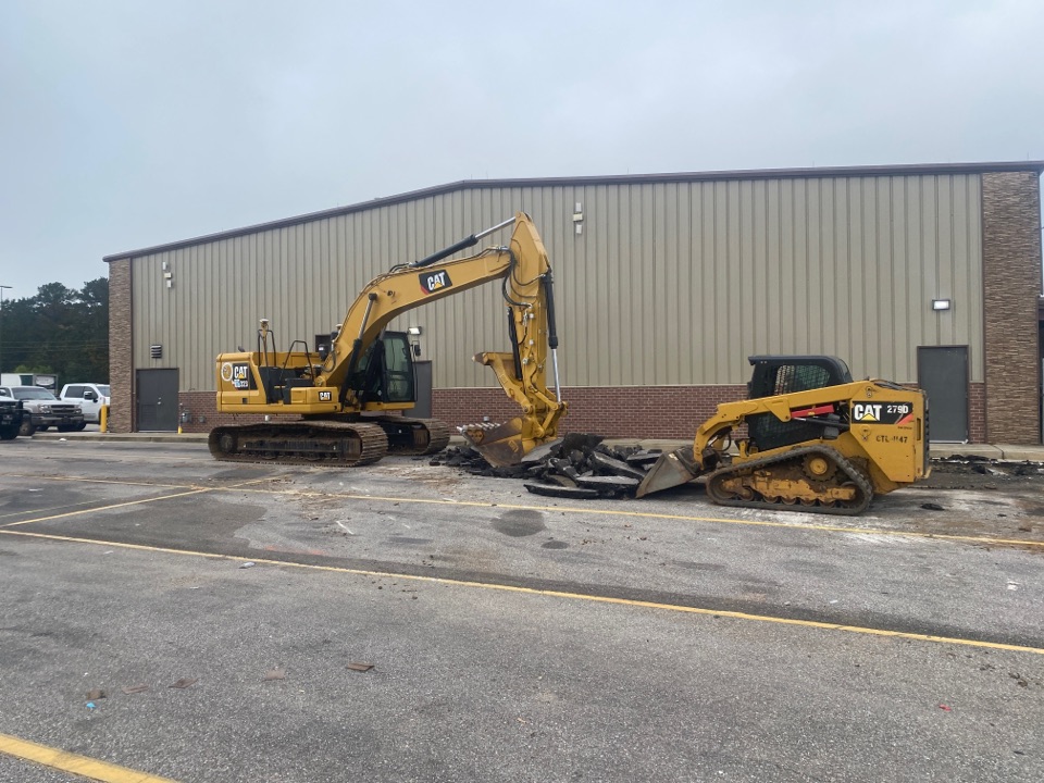 Site-work underway for a building expansion. 