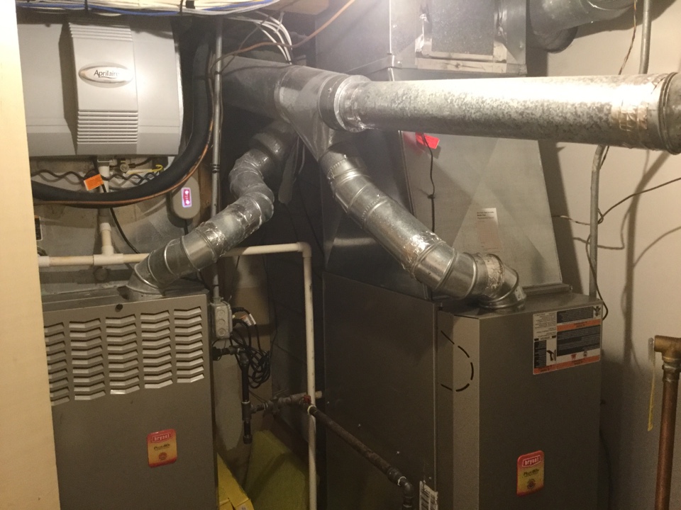 Clean and check on 2 BRYANT furnaces, APRIL AIR HUMIDIFIER 