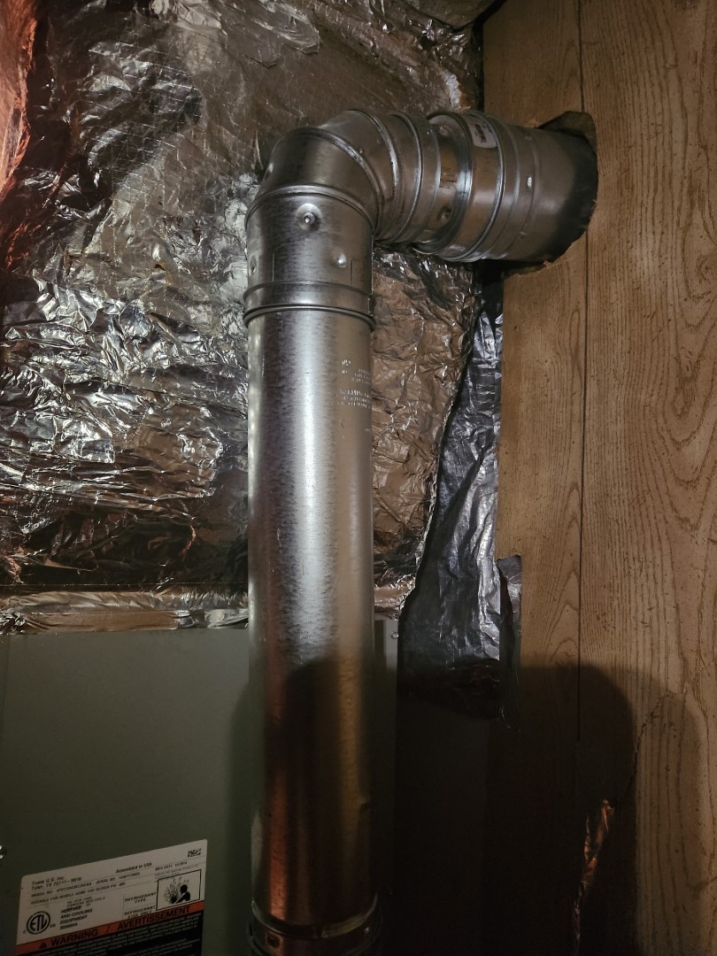 Marietta, GA - Replaced single wall flue vent pipe with double wall vent pipe 