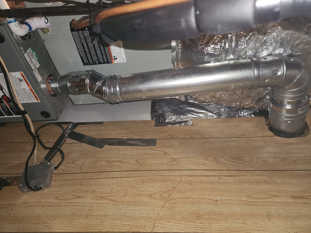 Marietta, GA - Replaced single wall flue vent pipe with double wall vent pipe 