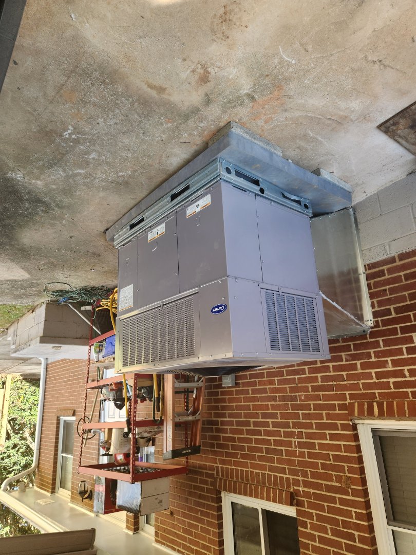 Smyrna, GA - Installed new Carrier package unit and all new ductwork 