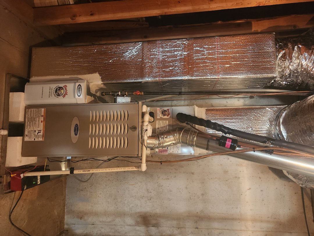 Marietta, GA - Installed 2 new Carrier Infinity 5 stage condensers Carrier Infinity 2stage variable speed gas furnaces Infinity Mytouch WIFI Thermostats and Aprilaire media filters 