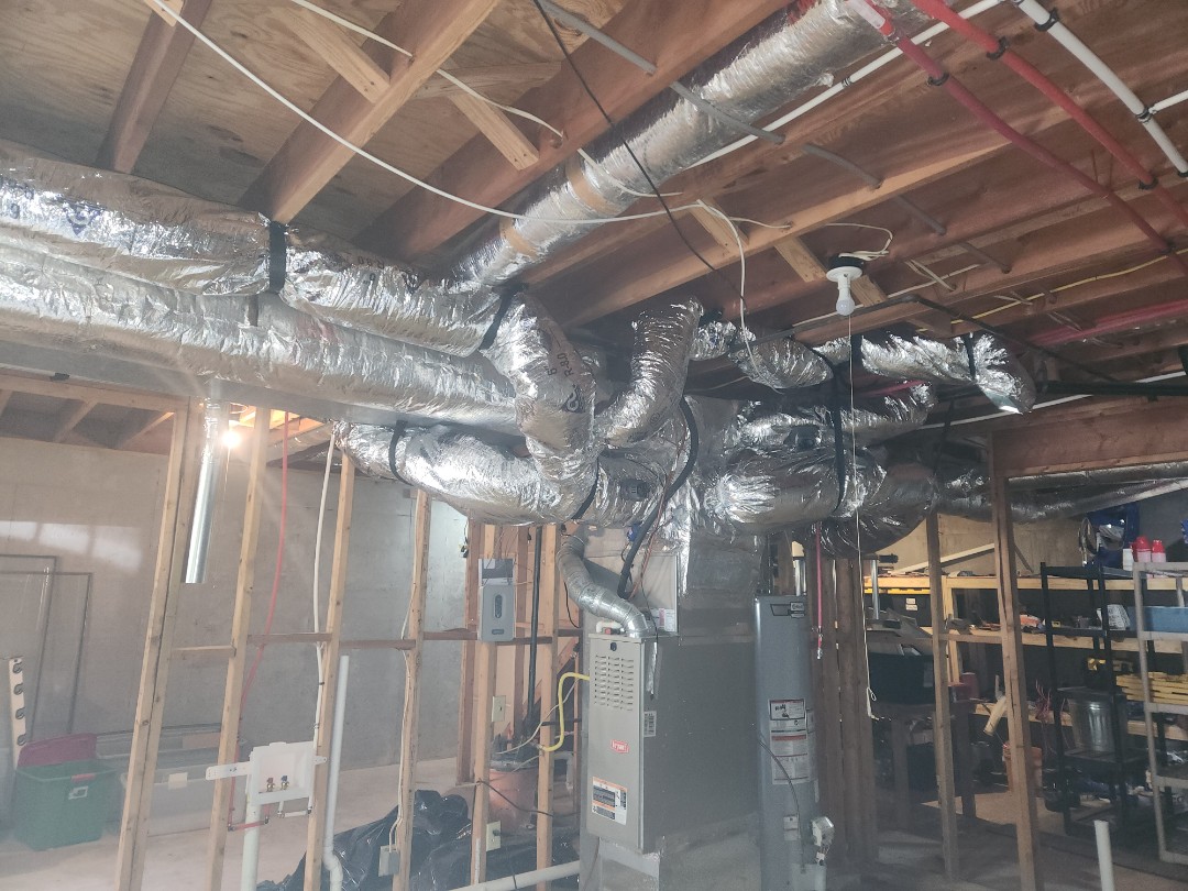 Marietta, GA - Installed new ductwork and Honeywell zone system for basement 