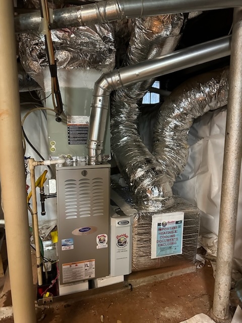 Atlanta, GA - Installed new Carrier 2stage variable speed gas furnace Ecobee Wifi Thermostat and Aprilaire media filter 