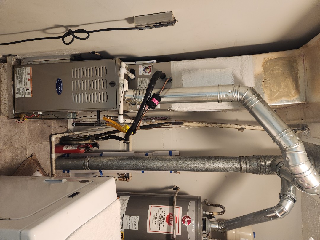 Marietta, GA - Installed new Carrier 16 seer condenser with Carrier 2stage variable speed gas furnace 