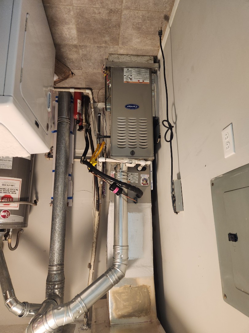 Marietta, GA - Installed new Carrier 16 seer condenser with Carrier 2stage variable speed gas furnace 