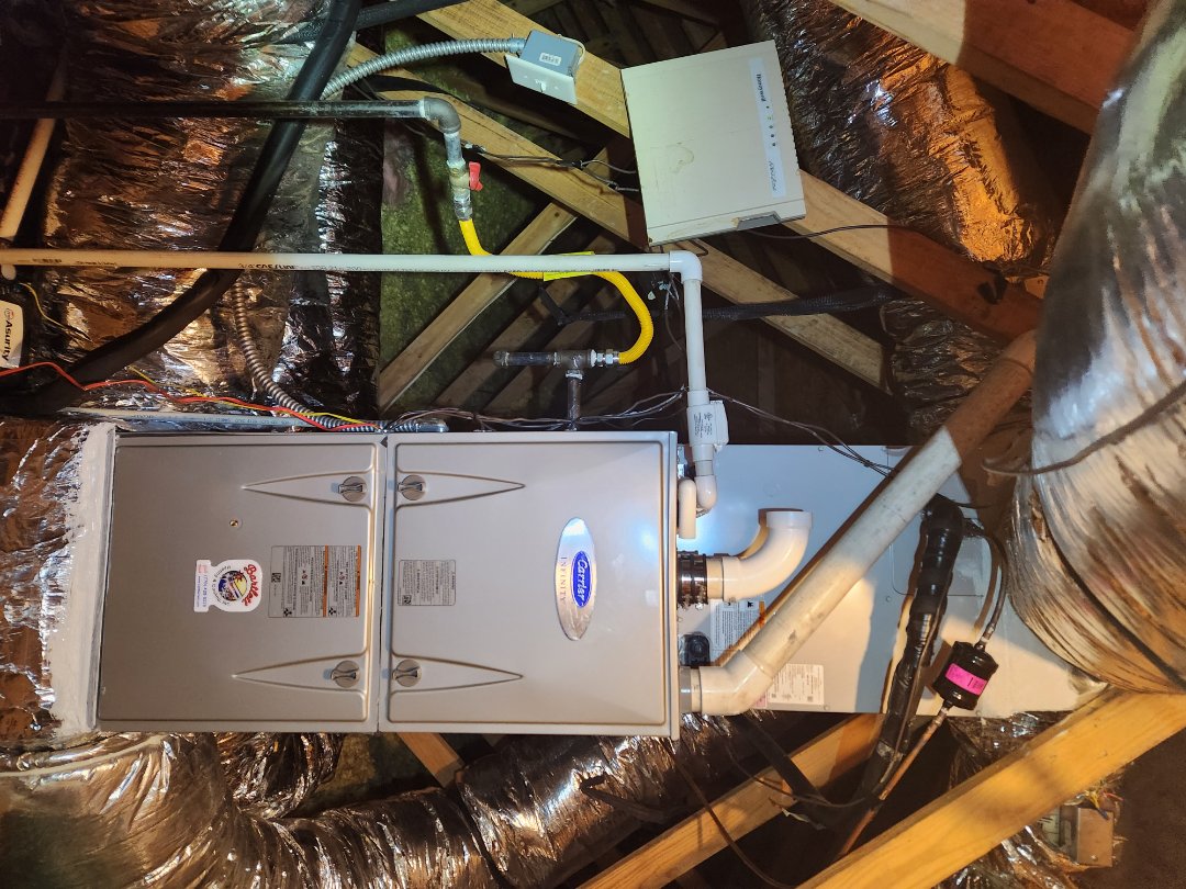 Dallas, GA - Installed new Carrier 2stage variable speed gas furnace Carrier condenser 