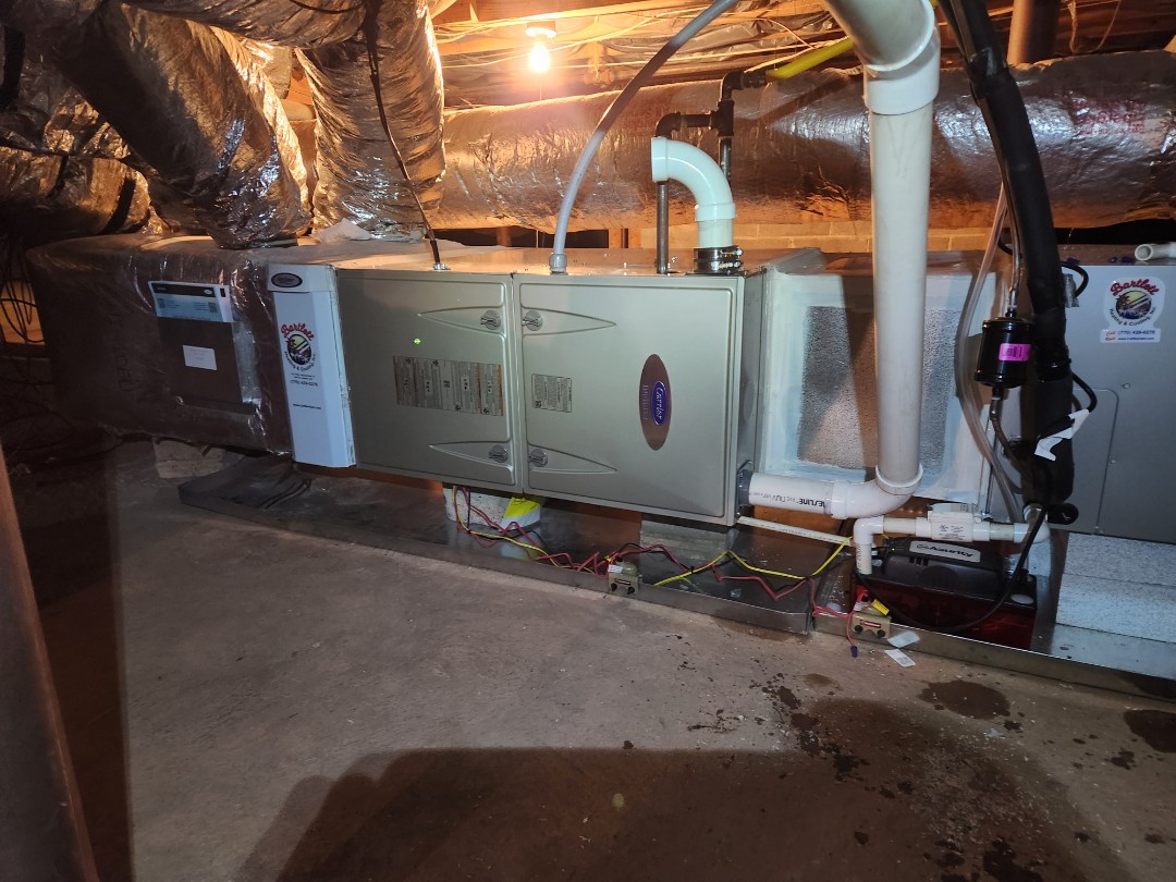Atlanta, GA - Installed new Carrier 90% high efficiency gas furnace 
