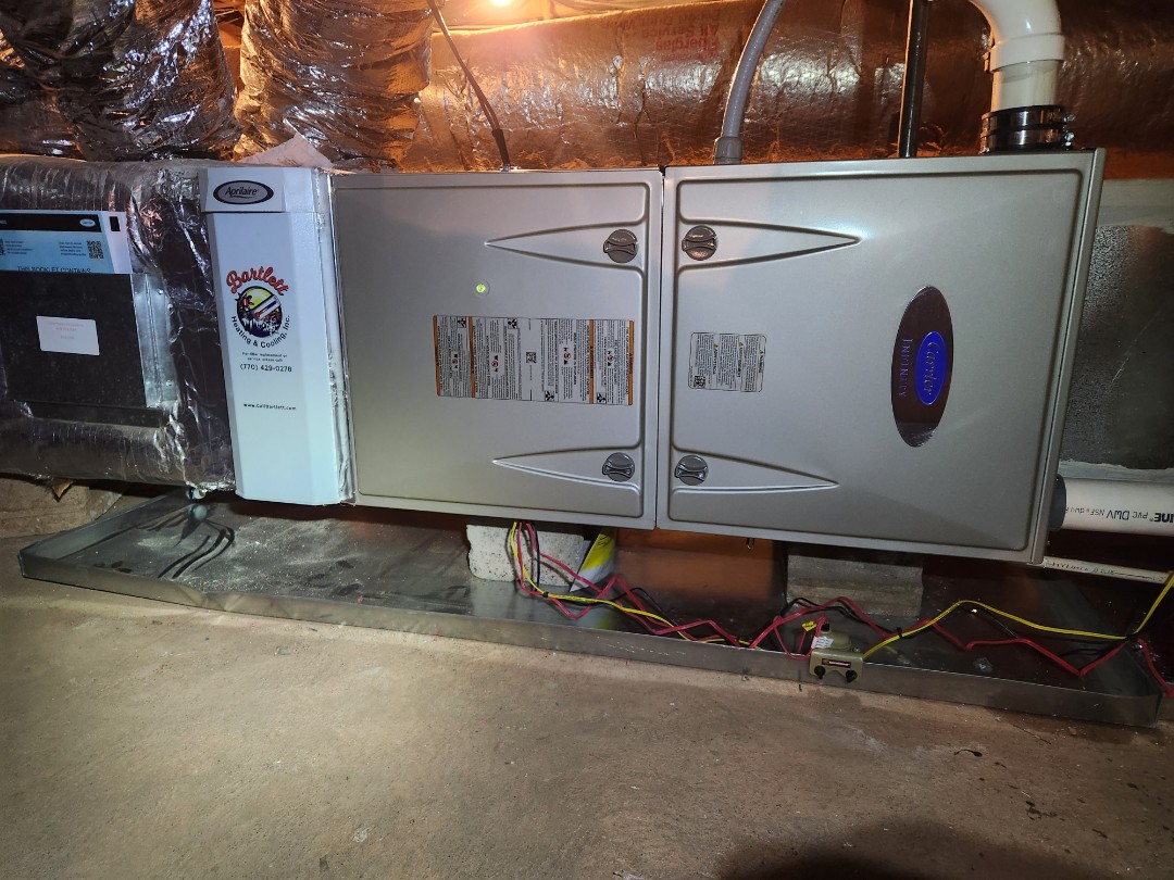 Atlanta, GA - Installed new Carrier 90% high efficiency gas furnace 