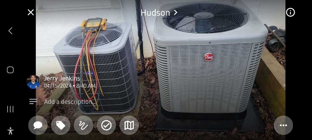 Acworth, GA - Performed AC Maintenance on a Carrier, Rheem and Lennox Heat Pumps. Removed all debris from bottom of condensing units.  Acworth