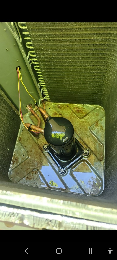 Acworth, GA - Performed AC Maintenance on a Lennox Condensing Unit and removed all debris from bottom of condensing unit.  Acworth