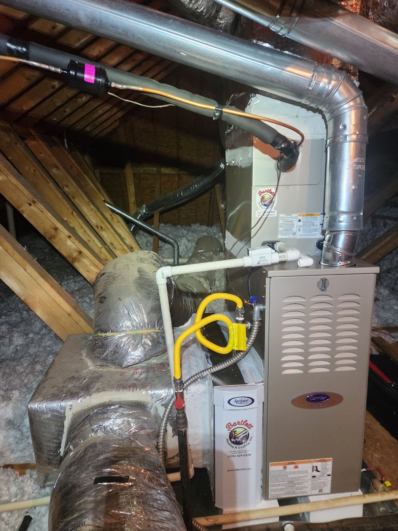 Atlanta, GA - Installed new Carrier High Efficiency systems with Ecobee Wifi Thermostat and Aprilaire media filter 