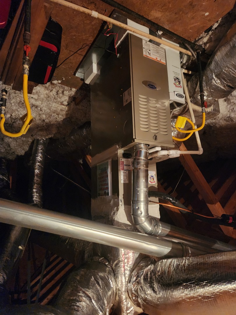 Atlanta, GA - Installed new Carrier High Efficiency systems with Ecobee Wifi Thermostat and Aprilaire media filter 