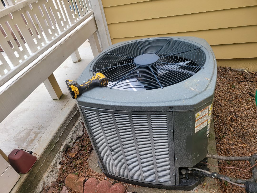 Marietta, GA - Performed AC Maintenance on a Trane Condensing Unit and removed all debris from bottom of condensing unit.  Marietta 