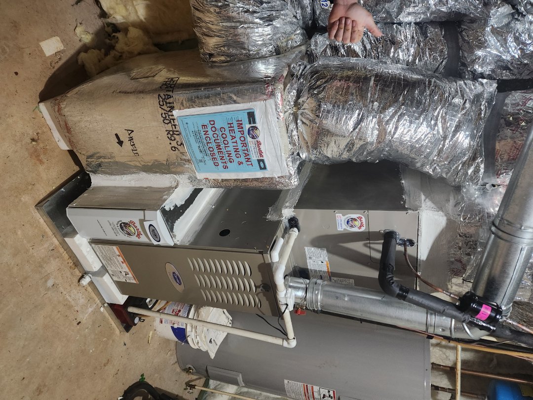 Smyrna, GA - installed new Carrier Infinity 5 stage condenser with Carrier Infinity 2stage variable speed gas furnace Infinity Mytouch WIFI Thermostat and Aprilaire media filter 