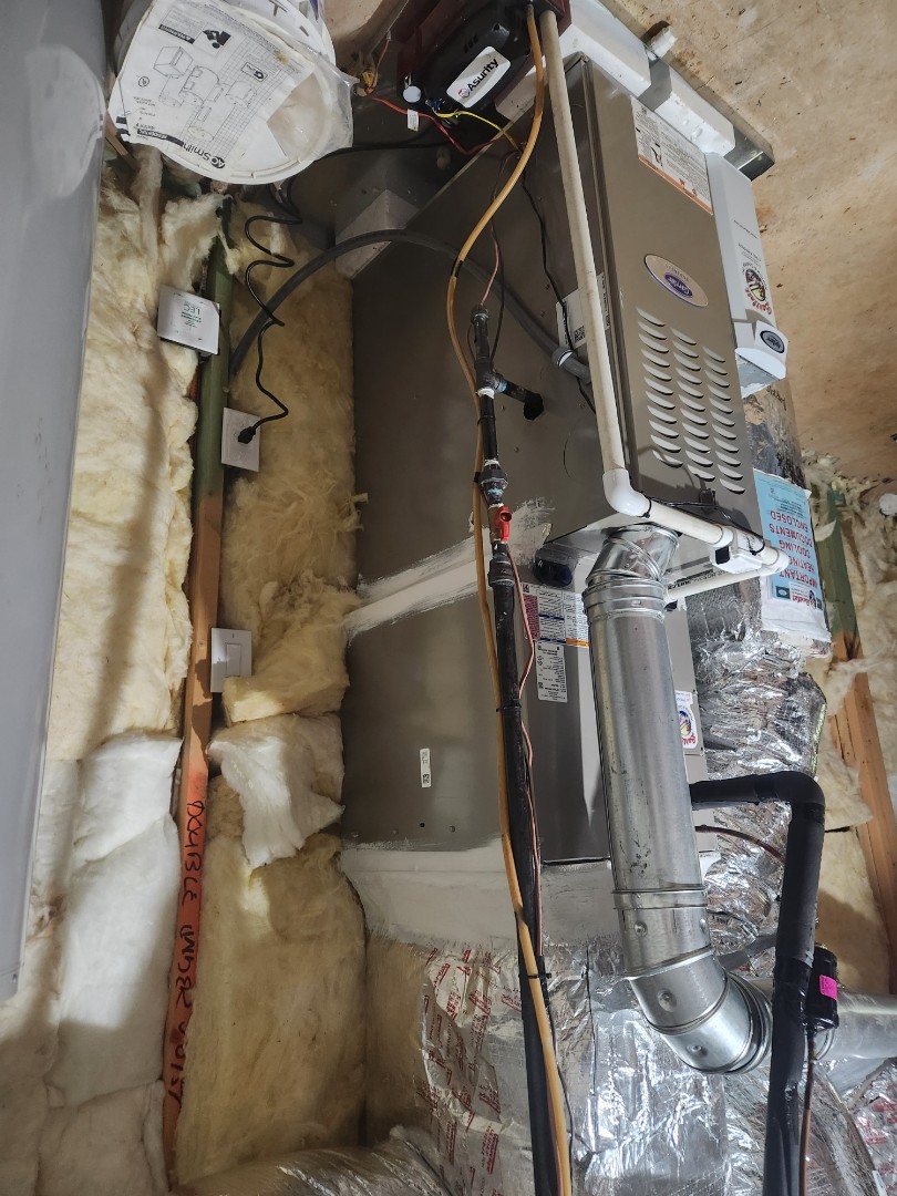 Smyrna, GA - installed new Carrier Infinity 5 stage condenser with Carrier Infinity 2stage variable speed gas furnace Infinity Mytouch WIFI Thermostat and Aprilaire media filter 