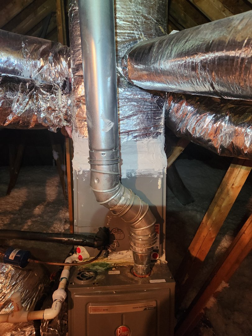 Smyrna, GA - replaced supply plunm in attic