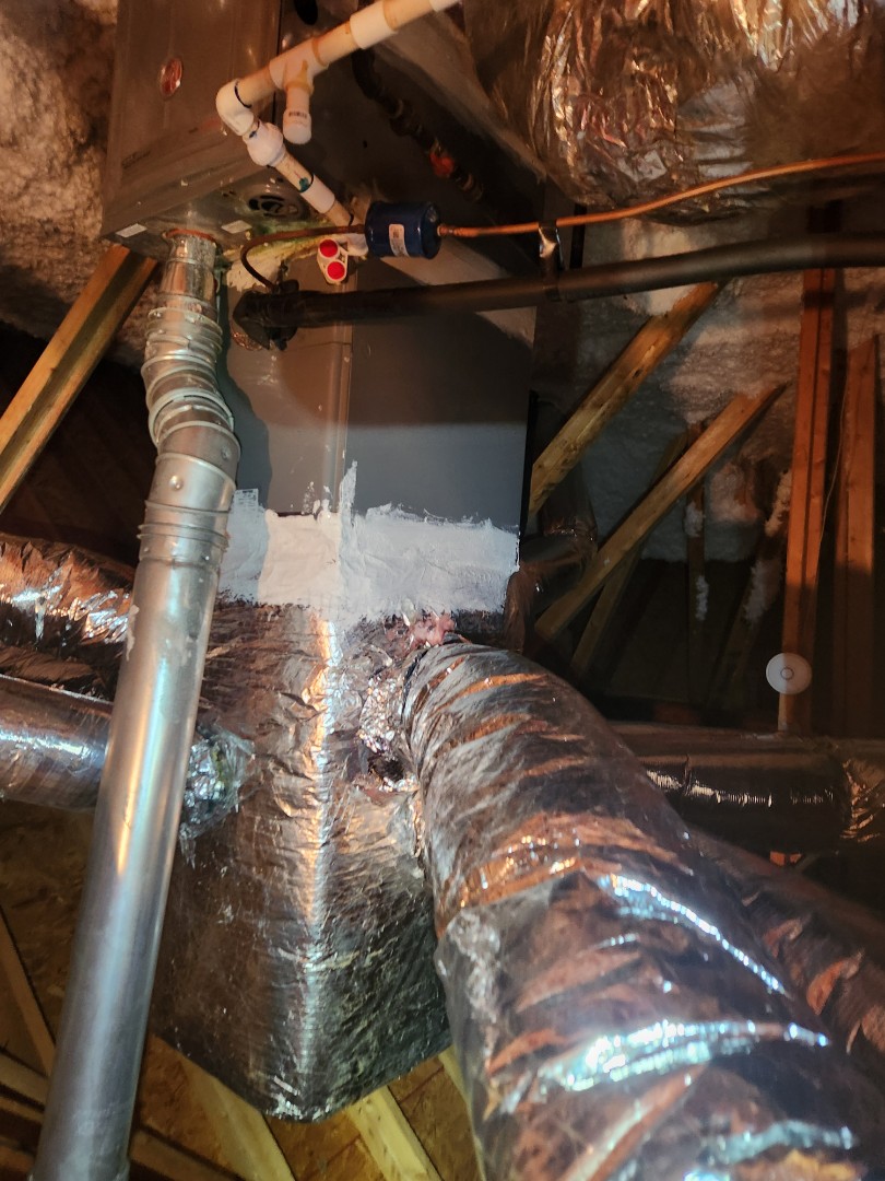 Smyrna, GA - replaced supply plunm in attic