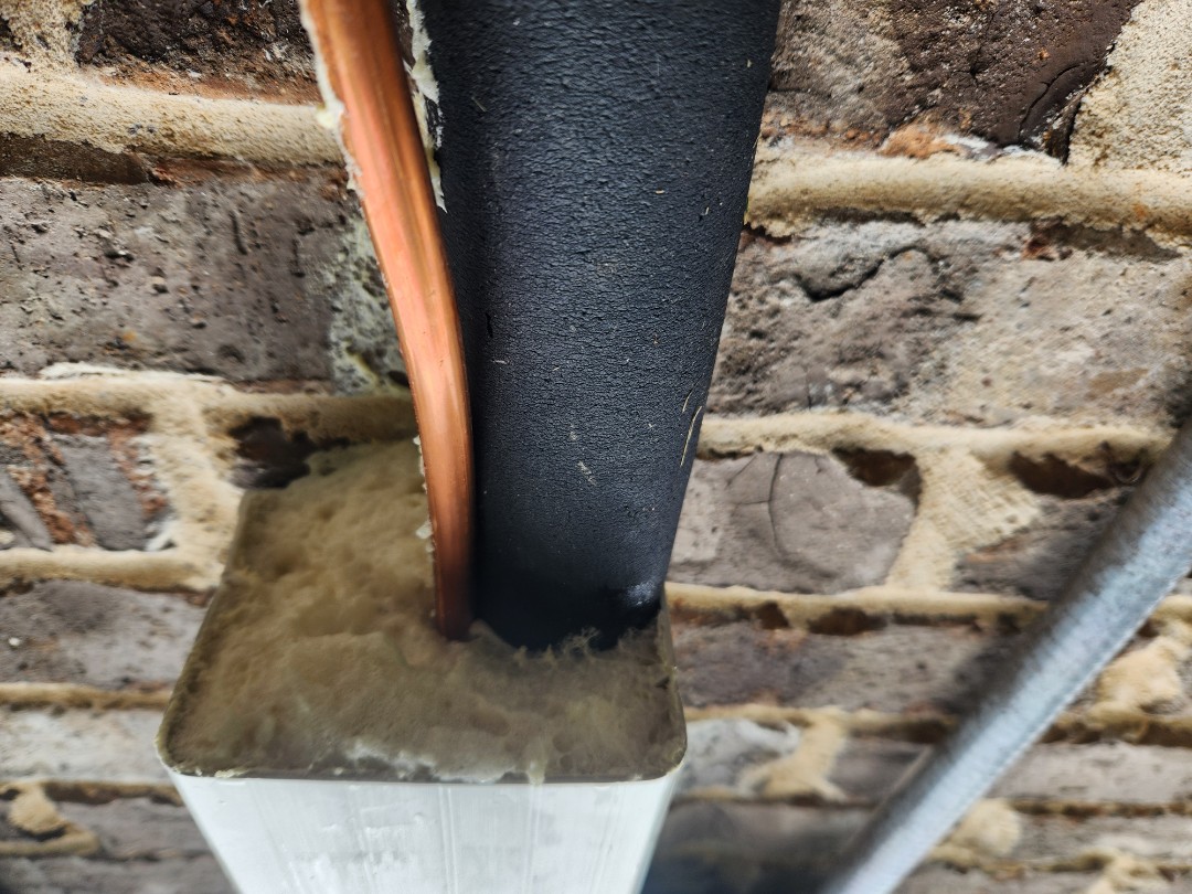 Marietta, GA - ran new lineset for main floor unit due to leak in wall