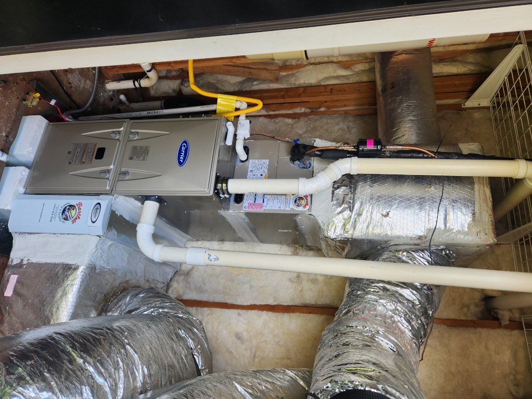 Atlanta, GA - installed new Carrier High Efficiency system and Aprilaire media filter 