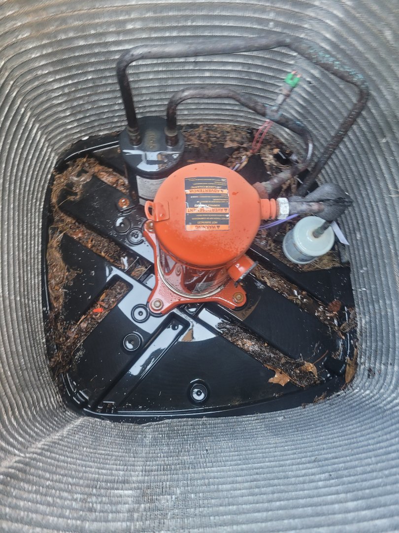 Marietta, GA - Performed AC Maintenance on 2 Trane Condensing Units and removed all debris from bottom of condensing Units.  Marietta 