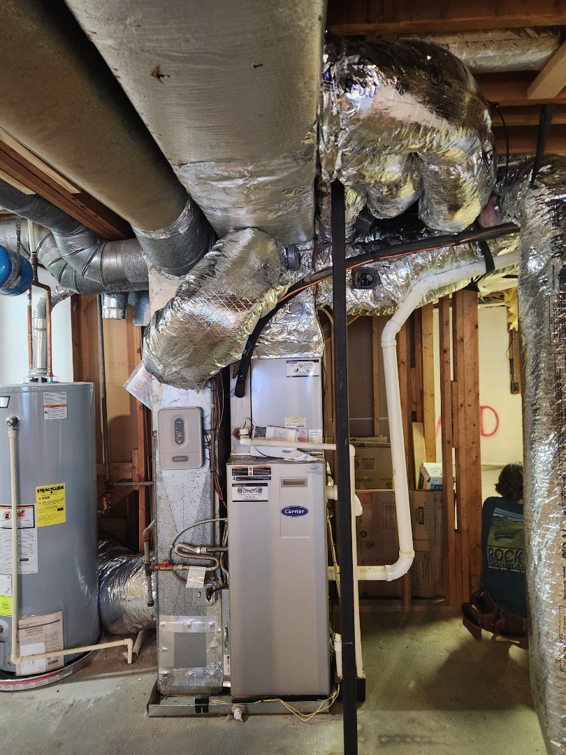 Marietta, GA - installed new Honeywell zone system and added ductwork for basement 